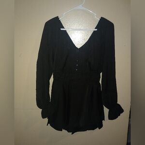 NWT Trumpet-Sleeve Flounce Romper forever 21 size small